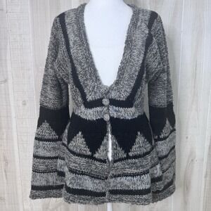 Free People Oversized Chunky Sweater Cardigan Alpaca/ Wool Blend Bell Sleeve XS